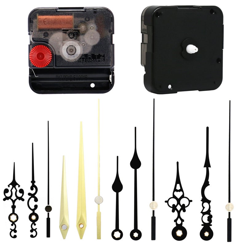 TIKROUND Youngtown 12888 Snap in Type 4.5mm Hour Shaft Length Continuous Sweep Non Threaded Quartz Clock Movement 8mm Total Shaft Length (A Hands). - Image 1